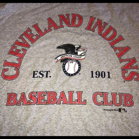VtG Cleveland Indians 90’s T Shirt Nutmeg‎ Mills Authentic Diamond Collection XL - Picture 1 of 5
